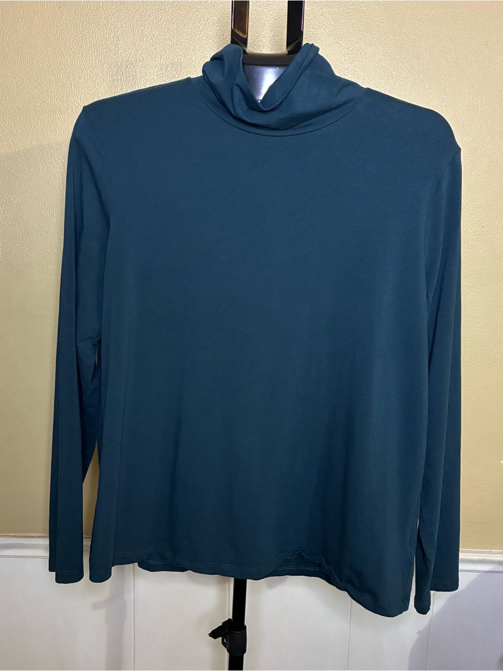 Coldwater Creek Teal Long-Sleeve Turtleneck Top